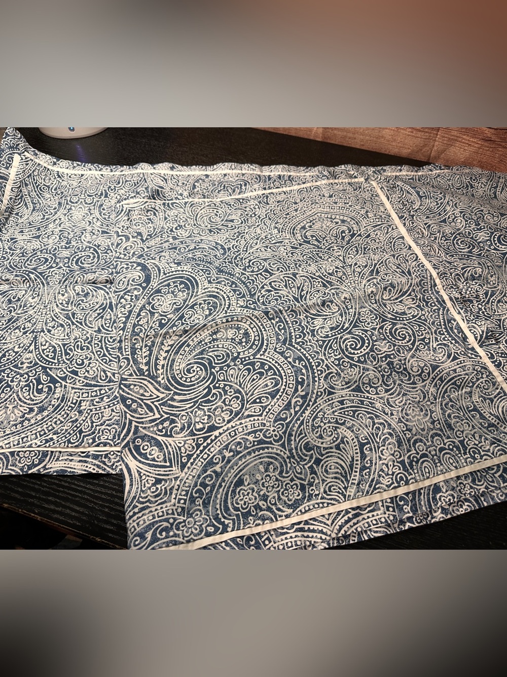 Pillow Shams Liz Claiborne Home Blue & White Cotton 36” Long X 21” Wide King